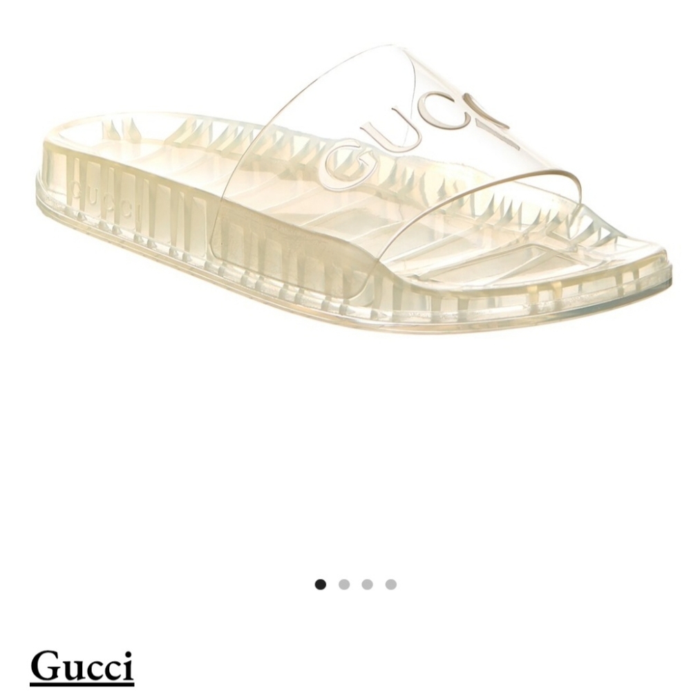Gucci Mens Rubber Logo Slides
